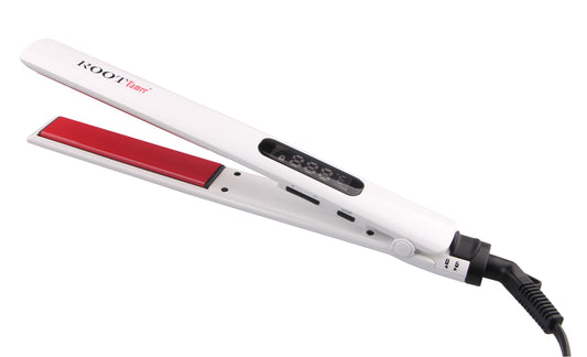 1 Inch (WHITE Pearl) RED Plate Flat Iron - ROOTTamer®